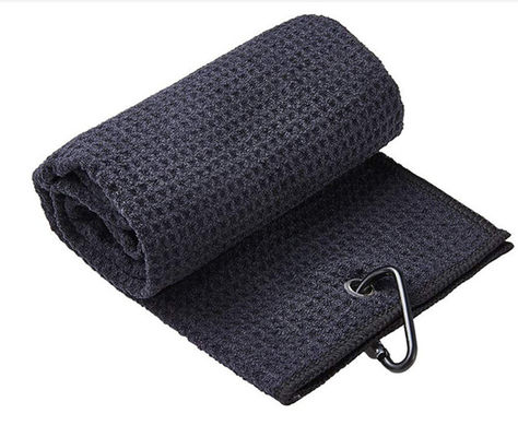 Custom Printed Logo Mikrofiber Golf Handtuch mit Waffeldesign und Haken 30*50cm/40*60cm