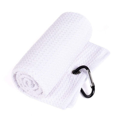 Custom Printed Logo Mikrofiber Golf Handtuch mit Waffeldesign und Haken 30*50cm/40*60cm