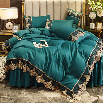 Custom Polyester Stoff Bett Rock Bettwäsche Set für Erwachsene und Kinder Decke enthalten