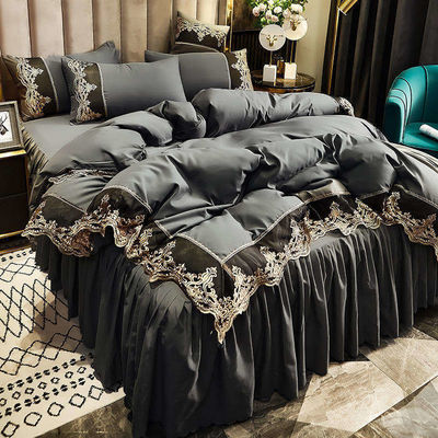 Custom Polyester Stoff Bett Rock Bettwäsche Set für Erwachsene und Kinder Decke enthalten