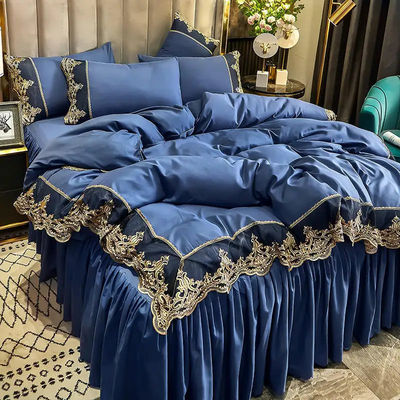 Custom Polyester Stoff Bett Rock Bettwäsche Set für Erwachsene und Kinder Decke enthalten