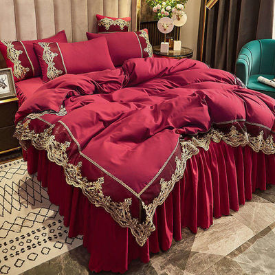 Custom Polyester Stoff Bett Rock Bettwäsche Set für Erwachsene und Kinder Decke enthalten