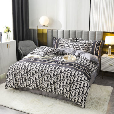 Weihnachtsgeschenk Luxus Super Weich 100% Polyester 4 Stück Bettwäsche Set Geometrisches Muster