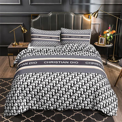 Weihnachtsgeschenk Luxus Super Weich 100% Polyester 4 Stück Bettwäsche Set Geometrisches Muster