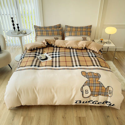 Luxuriöse Gitterbär Fashion Design Decke Deckel Bettwäsche Set für Kinder und Erwachsene