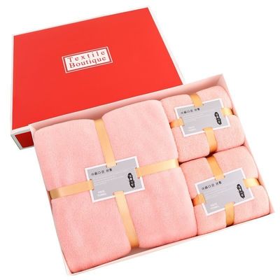 Individuelles Bettwäsche-Set Designs Dicke Korallenfleece Weiches Absorptionsmittel Gesichtshandtuch Bad Set