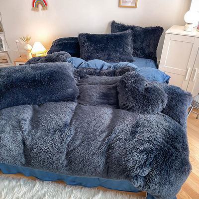 Weihnachts-Luxus-Shaggy-Super-weiche warme Mink-Velvet-Bettwäsche für den Herbst-Winter