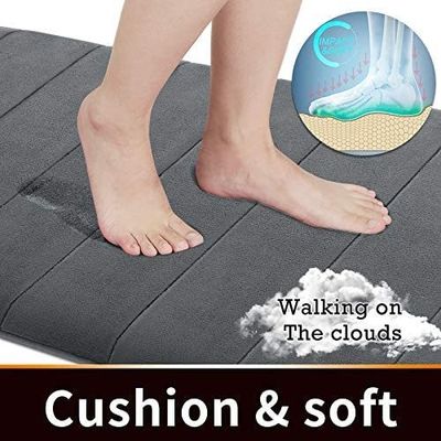 Komfortable und langlebige Rechteck-Gedächtnisfoam-Badmatte Teppich 3pcs Badezimmer Fußbodenteppiche