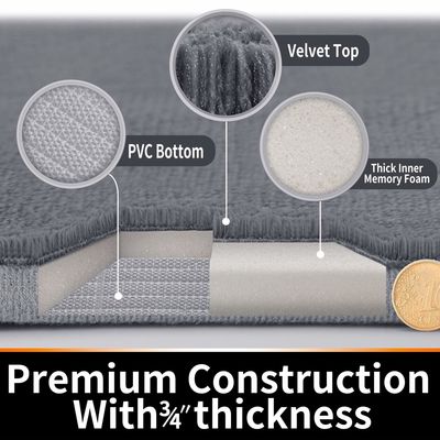 Komfortable und langlebige Rechteck-Gedächtnisfoam-Badmatte Teppich 3pcs Badezimmer Fußbodenteppiche