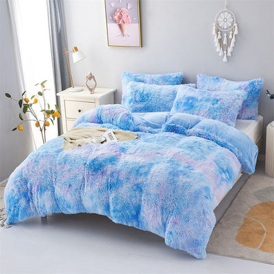 Blaue Krawatte Farbstoff Gradient Luxus schäbig Bettdecke Set mit 133x72 Stoffdichte