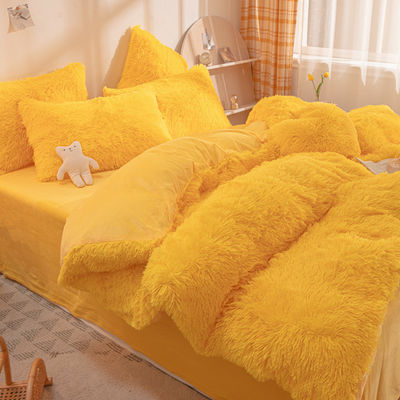 Prinzessin-Stil Weihnachts-Luxus-Shaggy-Flanell warme Bettwäsche für den Herbst-Winter