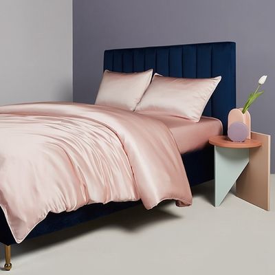 128x68 Stoffdichte 100% reine Seide Satin Deckdecke Set für Luxus Hotel Bettwäsche