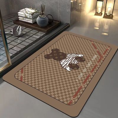 Farbgeschneiderte, rutschfeste Badezimmermatte, Superabsorbierende, fleckenbeständige, PVC-Badmatte