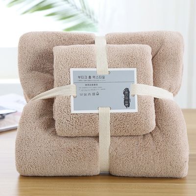 Jeder Altersgruppe kundenspezifisches Logo Korallen Fleece Handtuch Set 2 Stück Mikrofiber Handtuch