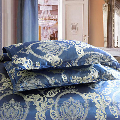Broderierte Satin-Bettwäsche im europäischen Stil 3 Stück Bettdecke Bettwäsche Kissenkoffer