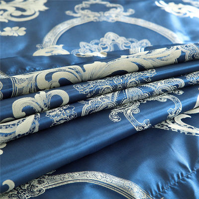 Broderierte Satin-Bettwäsche im europäischen Stil 3 Stück Bettdecke Bettwäsche Kissenkoffer
