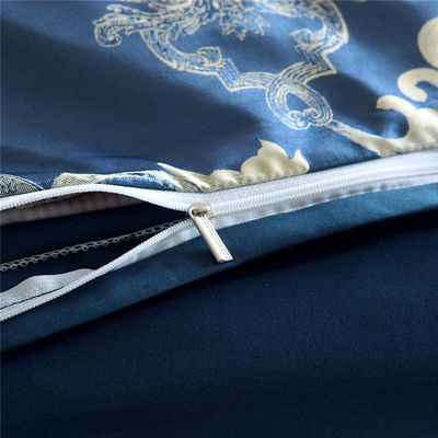 Broderierte Satin-Bettwäsche im europäischen Stil 3 Stück Bettdecke Bettwäsche Kissenkoffer