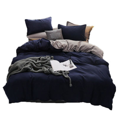 Kingsize Luxus Bettwäsche in festen Farben Leinen und Mikrofaser Tröster im europäischen Stil