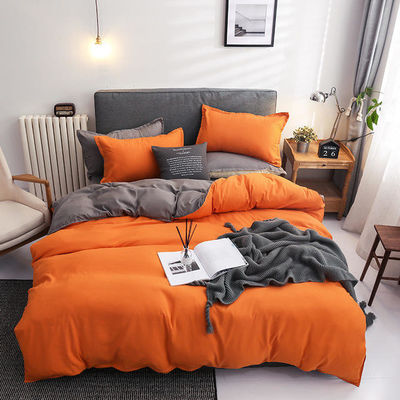 Kingsize Luxus Bettwäsche in festen Farben Leinen und Mikrofaser Tröster im europäischen Stil