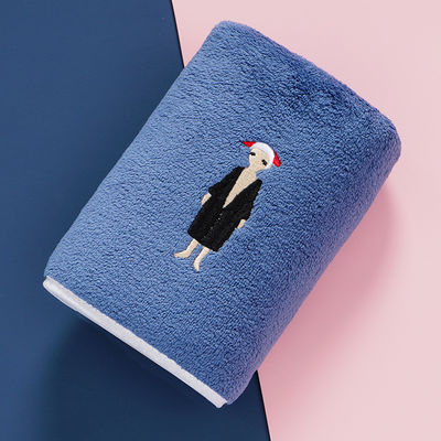 Mikrofaser-Material Option Luxus-Anpassung Logo Stickerei Hotel Bad Handtuch Geschenk Set