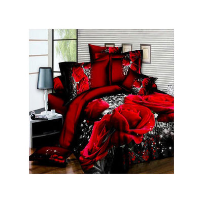 Zuhause angepasste Farbe Mikrofiber Quilt Cover Bettwäsche Bettwäsche Set mit digitalen Druck