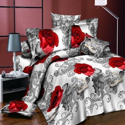 Zuhause angepasste Farbe Mikrofiber Quilt Cover Bettwäsche Bettwäsche Set mit digitalen Druck