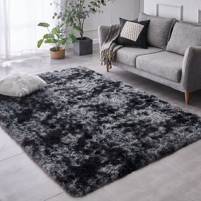 Custom Area Teppiche für Wohnzimmer Zuhause Dekorative Flussige Fußboden Teppich Matte Krawatte gefärbt Hellgrau Teppich