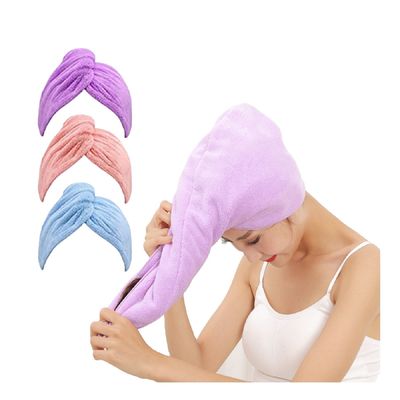Persönliche Druckentwürfe Elastische Mikrofaser Turban Handtuchwicklung für Haartrocknung