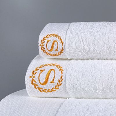 Kindersicheres weißes Hotelhandtuch-Set mit reiner Baumwolle