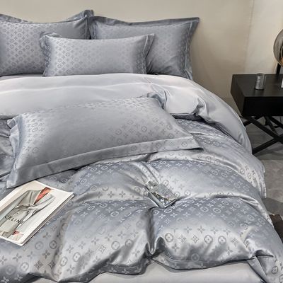Polyester / Leinen / Baumwolle Luxus Jacquard-Bettwäsche-Sets Kollektionen 4 Stück