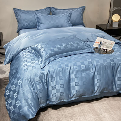 Polyester / Leinen / Baumwolle Luxus Jacquard-Bettwäsche-Sets Kollektionen 4 Stück
