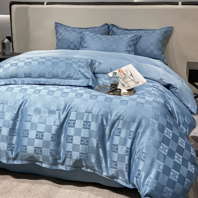 Polyester / Leinen / Baumwolle Luxus Jacquard-Bettwäsche-Sets Kollektionen 4 Stück