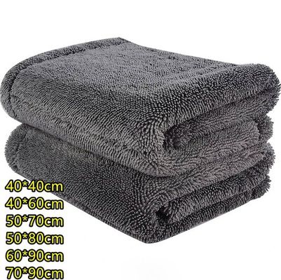 Maßgeschneiderte Farb-Spun-Place-Technologie Mikrofiber Plush Twist Handtücher zum Trocknen von Autositzen
