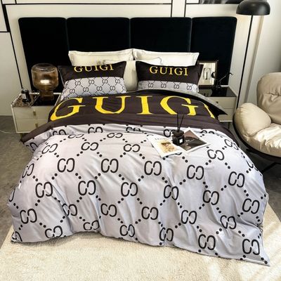 200TC All-Season Luxus Bettwäsche King-Size Bettwäsche Set mit Mode-Name Design