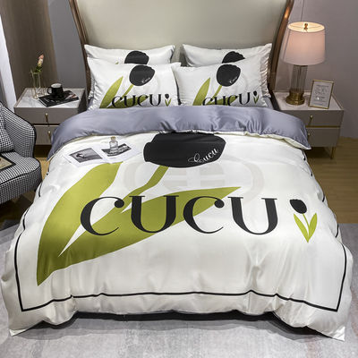 200TC All-Season Luxus Bettwäsche King-Size Bettwäsche Set mit Mode-Name Design