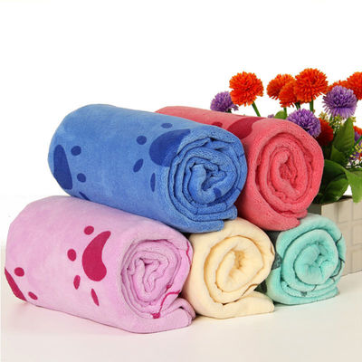 Zuhause/Hotel Korallenfleece Soft Towel Set Mikrofiber Bärendruck Badetücher Dreier-Set