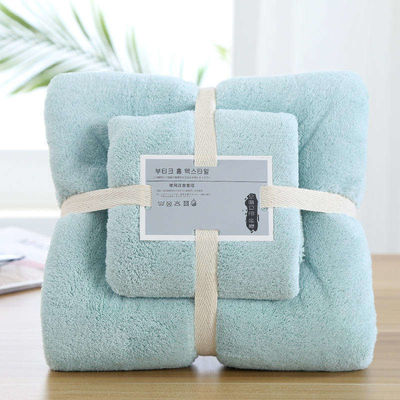 Superabsorbierendes, hypoallergenes, rechteckiges Korallenfleece, Mikrofiber-Badehandtuch zum Geschenk