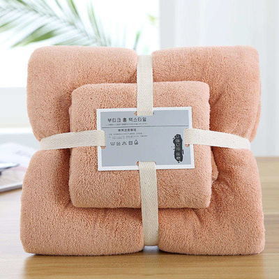 Superabsorbierendes, hypoallergenes, rechteckiges Korallenfleece, Mikrofiber-Badehandtuch zum Geschenk