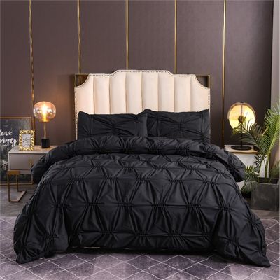 100% Polyester Massivfarbe Fern Blumen Handwerk Bettdecke Set für den häuslichen Gebrauch einfacher Stil