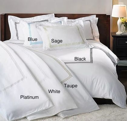 Nantong Luxus Bettwäsche Set mit Stich Stickerei Abdeckungen Für King Size Bett