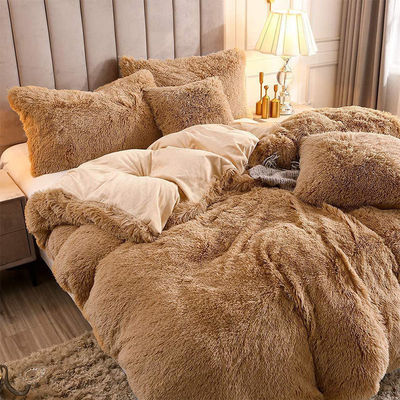 Crystal Velvet Plush Flauschige Bettwäsche Vierteils-Set Komfort mit 100% Polyesterfaser
