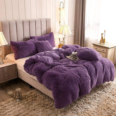 Crystal Velvet Plush Flauschige Bettwäsche Vierteils-Set Komfort mit 100% Polyesterfaser