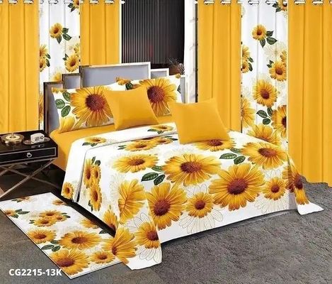 Mode Rot Hochzeitsblume 13 Stück Bettwäsche mit individueller Größe und passenden Vorhängen