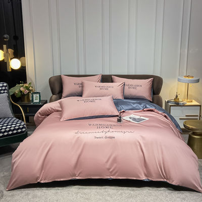 Geometrisches Lyocell 100% Tencel-Bettwäsche-Set mit Streifen-Design-Decken-Abdeckung