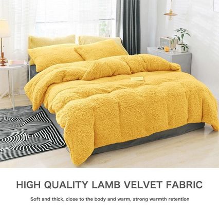 Zusammengestellte Größe Samt Bettwäsche Set 4pcs Dicke Flannel Fleece Decke für den Winter