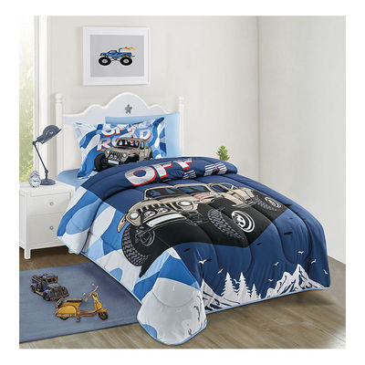 Zuhause 4PCS Set Süßes Zeichentrickfilm Druck Kinder Decke Deckel Set 100% Baumwolle Komfort Bettwäsche