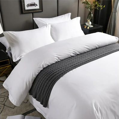 Maßgeschneiderte Bettdecken und Bettwäsche Weiß 100% Baumwolle Bettwäsche Set für Luxus Hotel Komfort