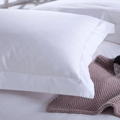 Maßgeschneiderte Bettdecken und Bettwäsche Weiß 100% Baumwolle Bettwäsche Set für Luxus Hotel Komfort