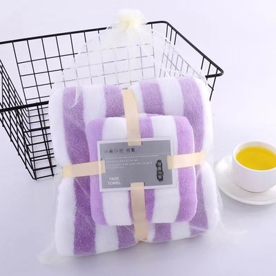 Gewebtes Polyester Handtuch Badehandtuch-Sets Feste Farbe Dicke Absorptionsmittel Breitkante Verpackung