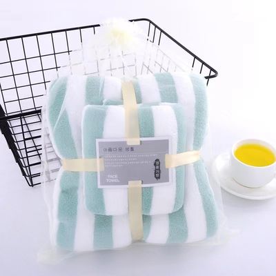 Gewebtes Korallenfleece Badetuch Set Breitkante Verpackung Dicke und absorbierende Ideal zum Geschenken